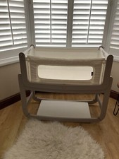 SnuzPod 2 3in1 Crib Next To You Baby Cot Dove Grey +Mattress Very Good Condition
