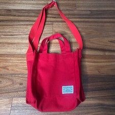 Letu Crimson Mini Tote Bag Crossbody Canvas Small Purse Handbag Red