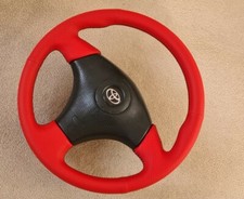 * TOYOTA  *  mr2 supra rav4 Glanza celica Steering wheel REUPHOLSTERED  TRD 