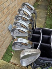 GENTS RIGHT HAND PING i3 OVERSIZE  GREEN DOT IRONS  1  INCH LONGER THAN STANDARD