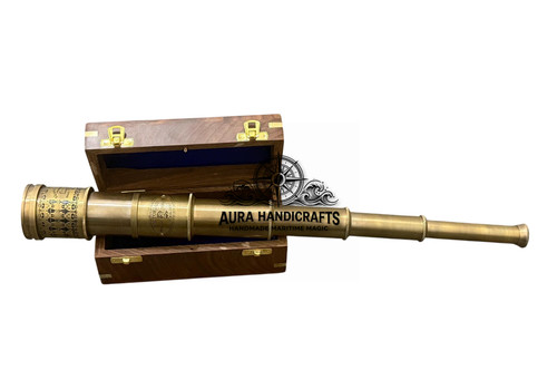 Aura vintage brass telescope - vintage,