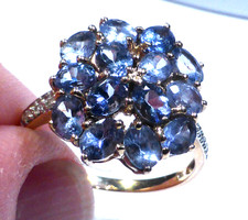 9ct gold ring - gold, tanzanite