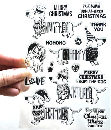 Clear stamps christmas sausage - christmas,