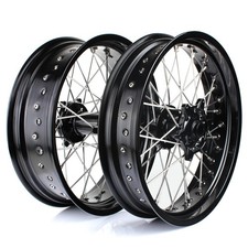 17"x3.5/5 Supermoto Wheels Set