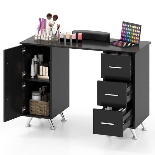 Nail technician desk with - nail, hand