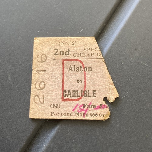 Half railway ticket - half.,