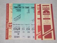 7 x LEICESTER CITYBUS TIMETABLES ALL DIFFERENT