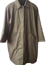Aquascutum Trench Coat Men Khaki Short Cotton Blend UK Made C46 L37 A26 inches