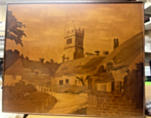Vintage art deco marquetry - art,