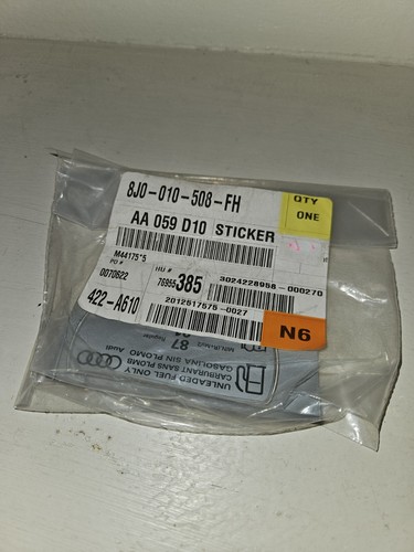 Audi fuel information label - fuel,