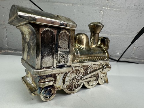 Vintage silver metal train - silver,
