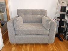 Grey cuddle sofa chair - cuddle,