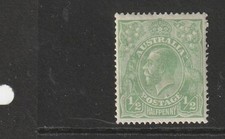 STAMPS AUST KGV   1/2d GREEN