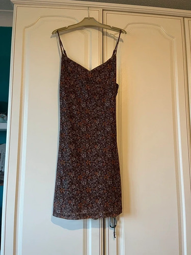 Motel rocks brown floral ditsy - brown,