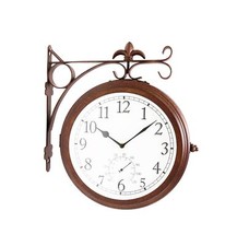 Double Sided Metal Wall Clock