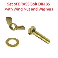 BRASS SLOTTED  PAN HEAD BOLT Set Machine Bolt Nut and Washers M3 M4 M5 M6