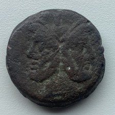Roman Republic AE As Anonymous After c.211 BC Head Of Janus Rev Prow