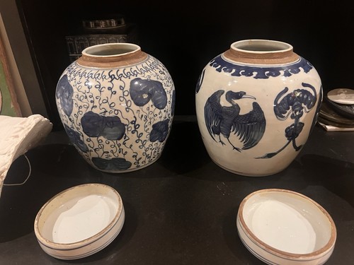 Pair chinese blue - blue, &