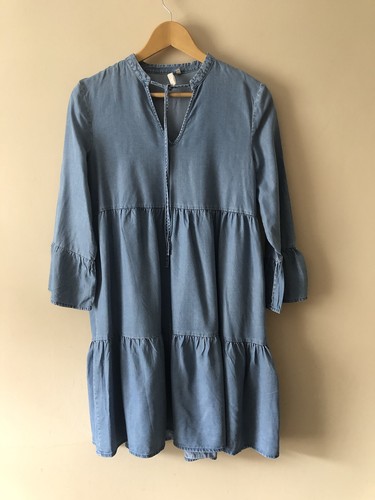 Pieces blue denim dress - blue,