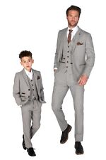 Mens Boys Tweed Suit Tailored
