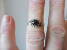 Beautiful, old ring 925 silver with red stone