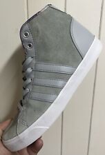 Adidas Wedge Sneakers shoes Women's Grey High-Top Suede Floral Lining UK 6.5 