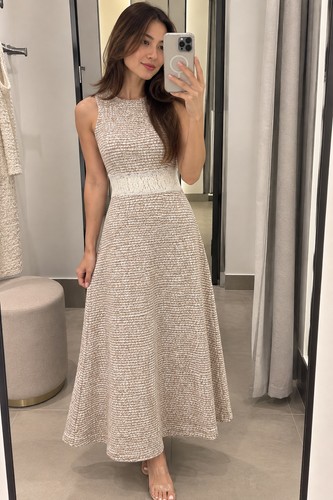 Zara beige white textured - white,