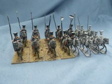 16 x  Minifigs Prussian Uhlans. Painted. 25mm Napoleonic