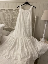 Ladies Pure White Cotton Midi