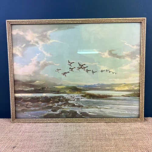 Vintage framed art - framed, print