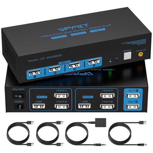 Hdmi kvm switch monitors - 2, 2