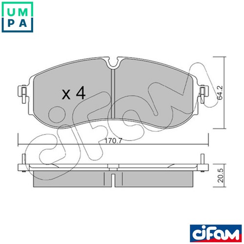 Brake pad set - set,