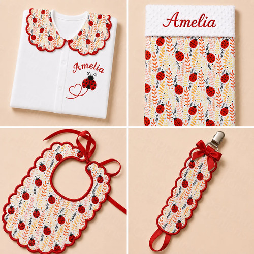 Ladybug baby girl white - ladybug,