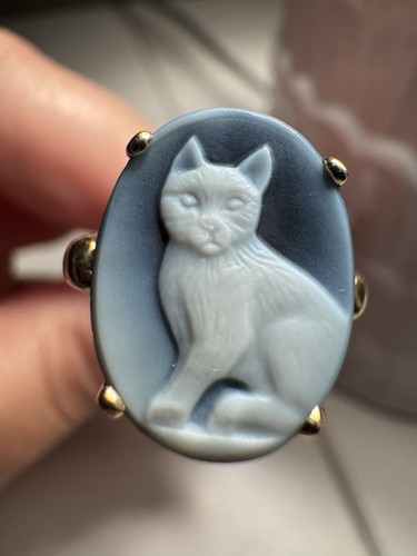 Vintage 10k gold cat - 10k,