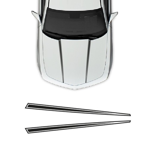 Front stripes decals double - stripes,