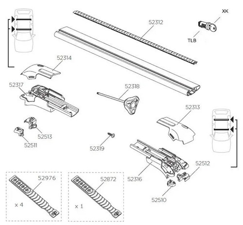 Thule spare part wingbar - part,