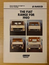 Fiat Trucks (Iveco) foldout Sales Brochure/Poster. 1980