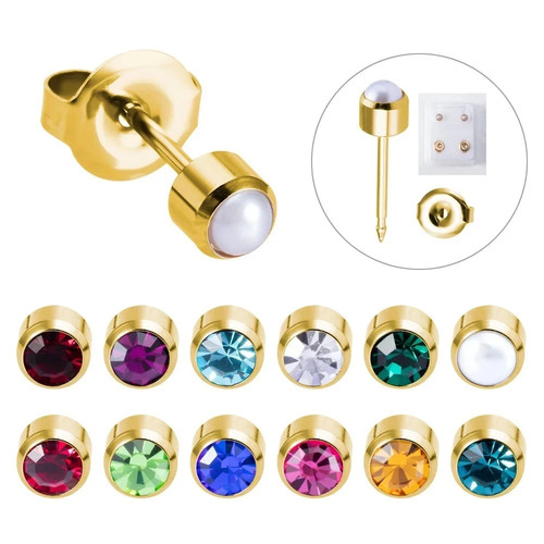 Gem earrings ear - studs, stud