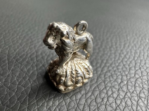 Antique silver lion wax seal - antique,