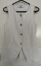 Ladies White Cream Waistcoat