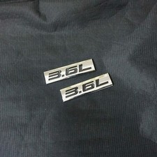 2x Chrome Black 3.6L Metal Badge Emblem Sticker Decal Engine v6 Limited gt Coupe