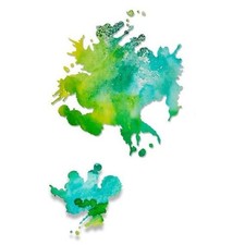 Sizzix - Thinlits Die Set 2pk - Paint Splats - 662670 Designed by Pete Hughes.