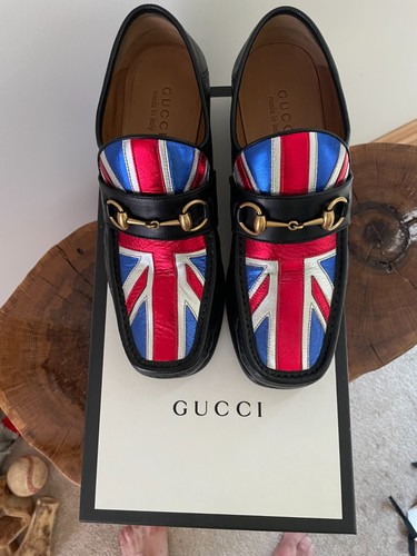 Gucci union jack loafers - union,
