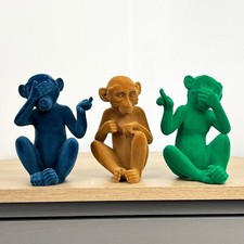 Set of 3 Monkey Figurine