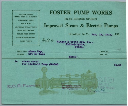 1914 foster pump - 1914,