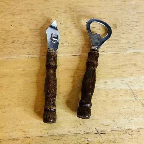 Wooden handle bottle opener - bottle,