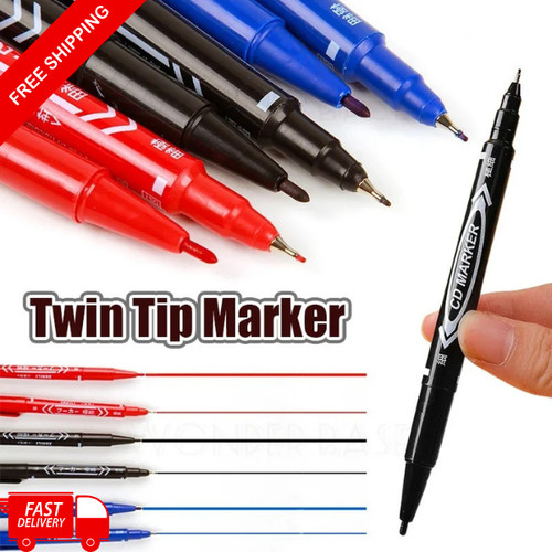 Twin tip black - tip, black/blue/red