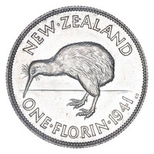 New Zealand 1941 florin