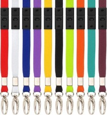 Lanyard ID Card Holders Safety Breakaway Lanyards Metal Lobster Clip For Badges