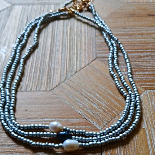 Multi strand silver tone - multi-strand,
